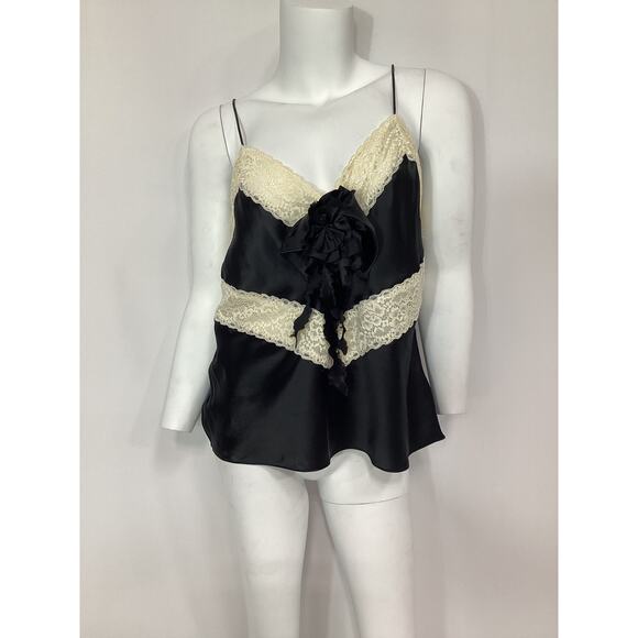 Loveshackfancy 'Brimsley' Black V Neck Floral Top Size XL - NWT - Picture 2 of 4